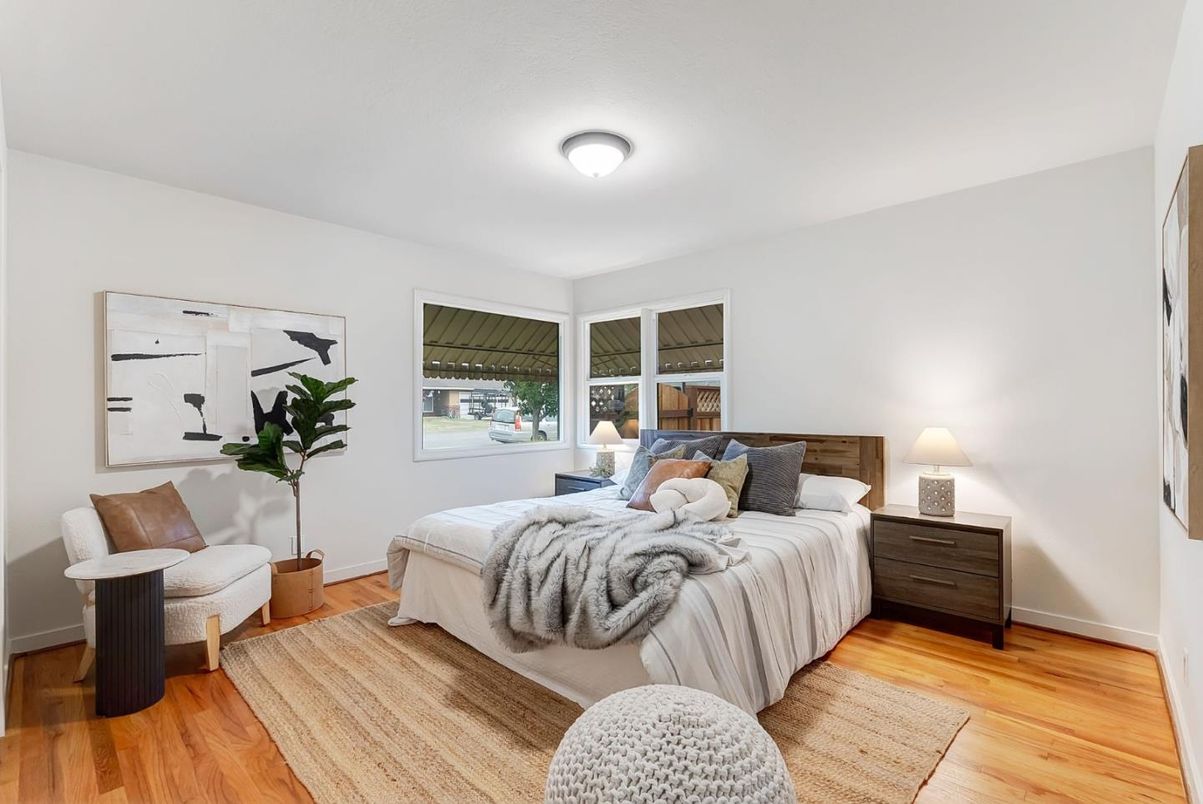 Bedroom, Interior, Wood Texture Flooring