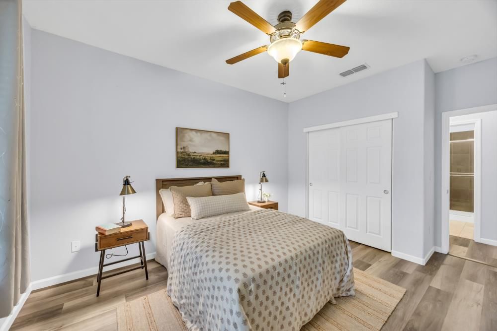 Bedroom, Interior, Wood Texture Flooring