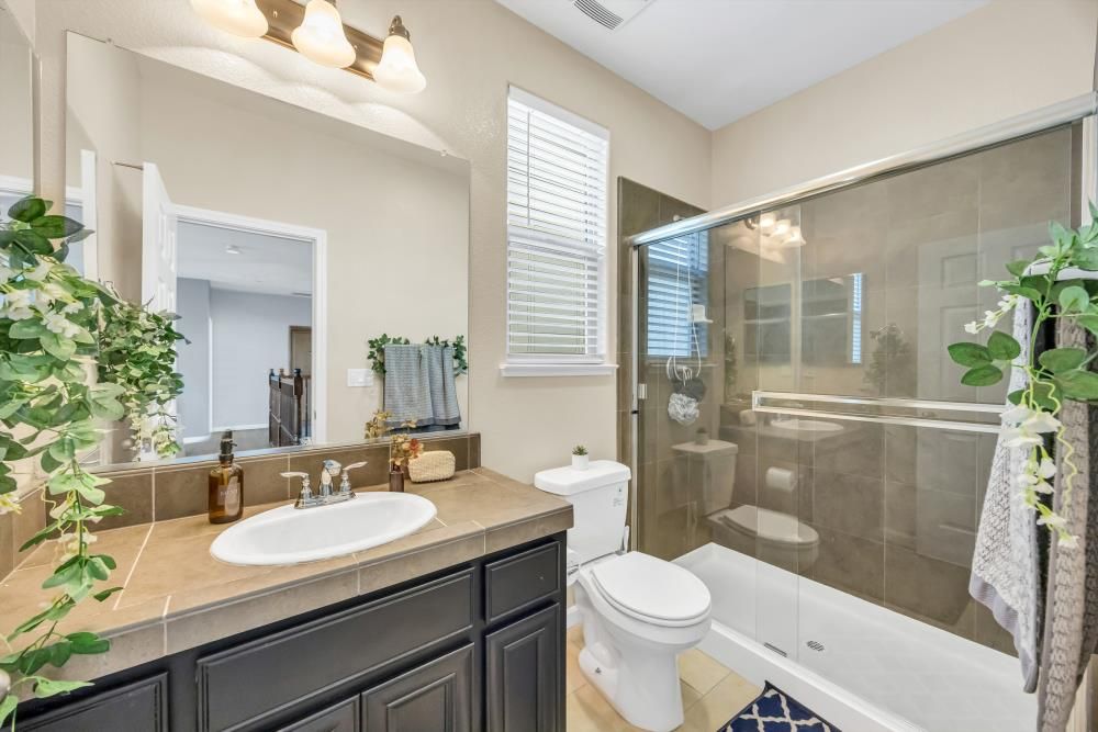 Bathroom, Glass Shower, Interior, Tile Countertops