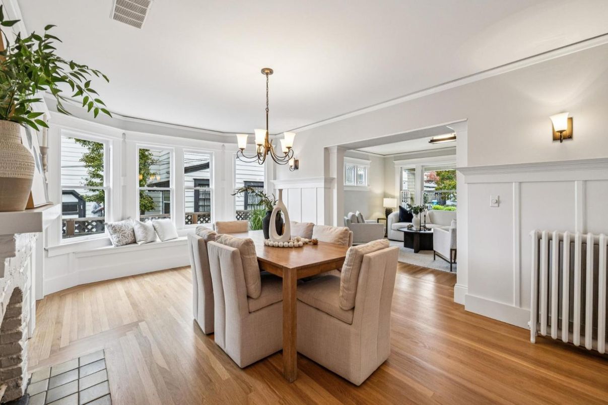 Chandelier, Dining room, Fireplace, Interior, Living room, Wood Texture Flooring