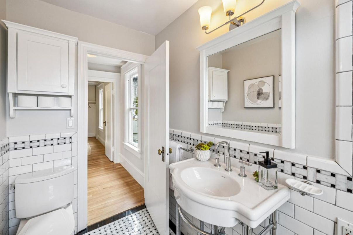 Bathroom, Interior, Wood Texture Flooring