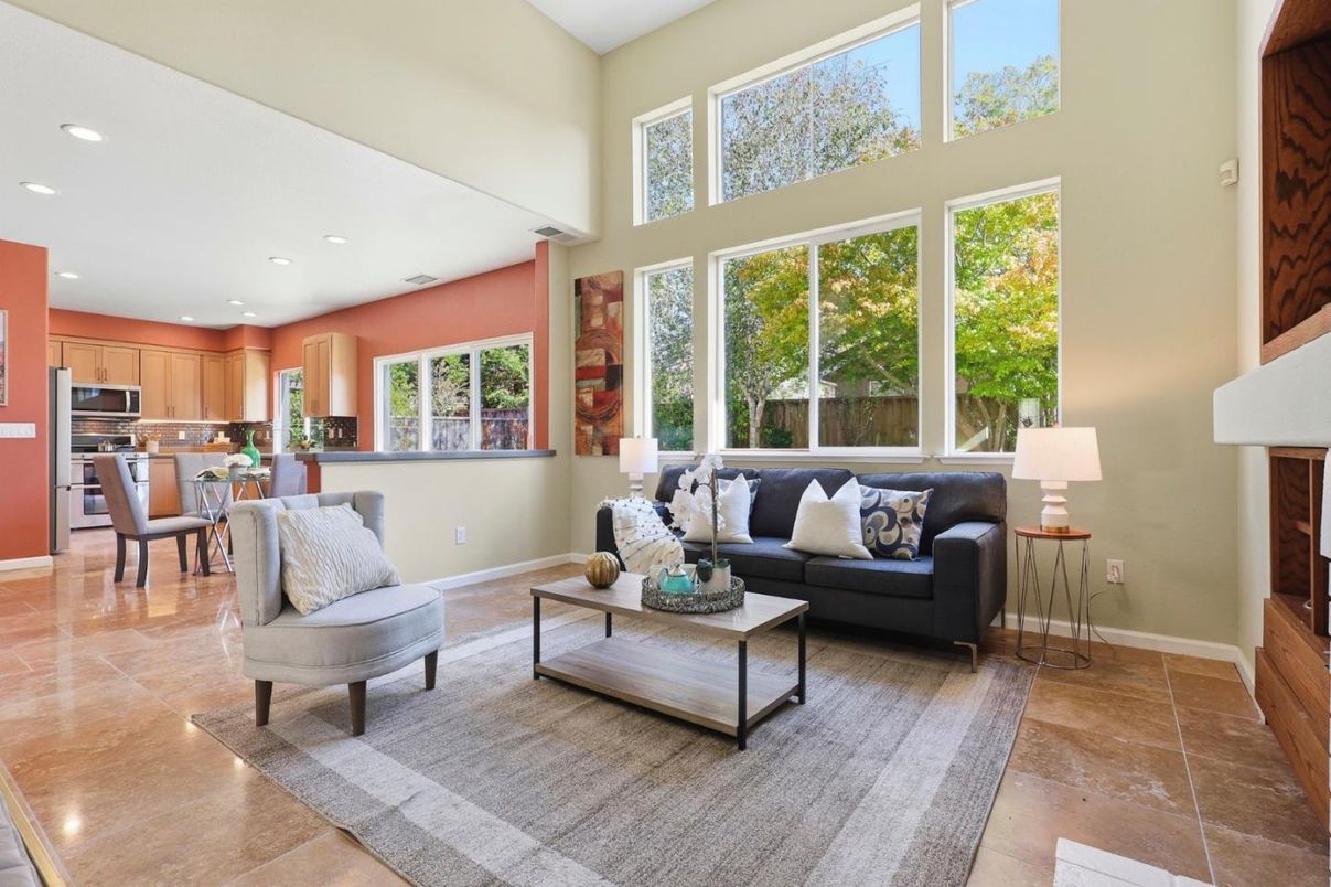 Dining room, Interior, Kitchen, Living room, Recessed Lighting, Stainless Steel Appliances