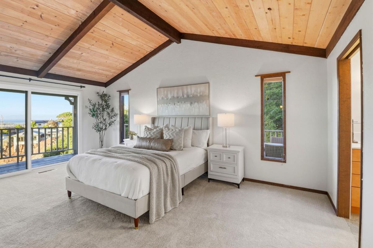 Bedroom, Interior, Wooden Beams, Wooden Ceilings