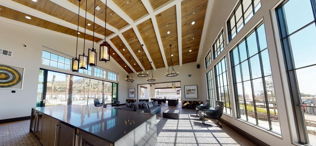 Interior, Living room, Pendant Lights, Recessed Lighting, Wooden Beams, Wooden Ceilings