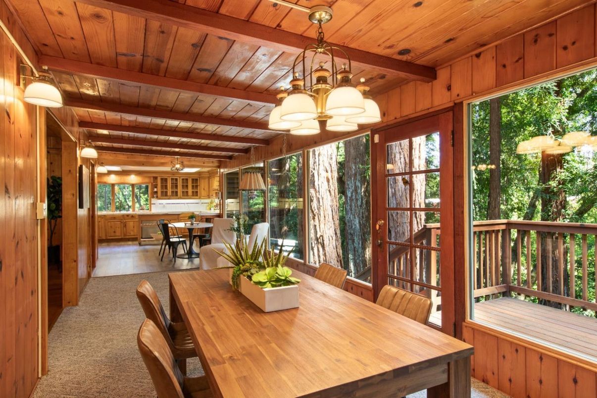 Chandelier, Dining room, Interior, Wooden Beams, Wooden Ceilings