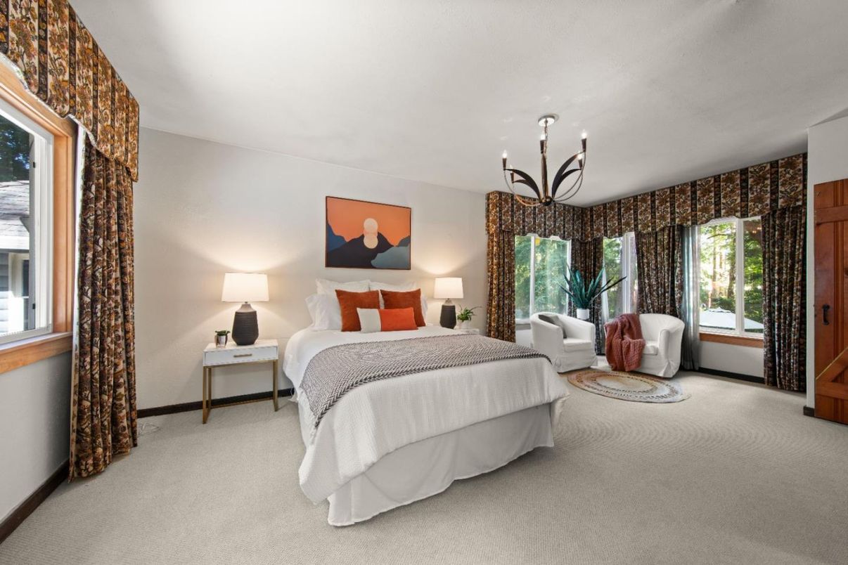 Bedroom, Chandelier, Interior