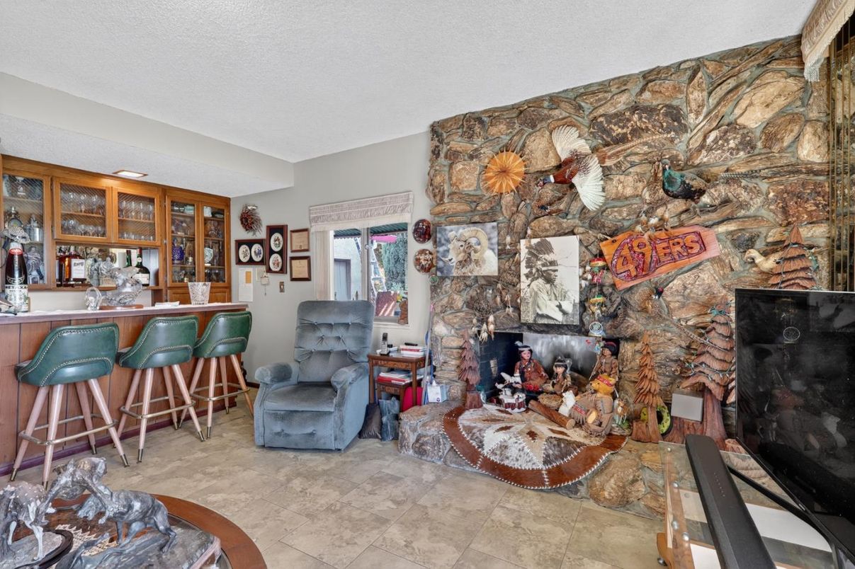 Fireplace, Interior, Stone Walls