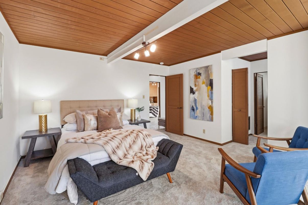 Bedroom, Interior, Wooden Ceilings