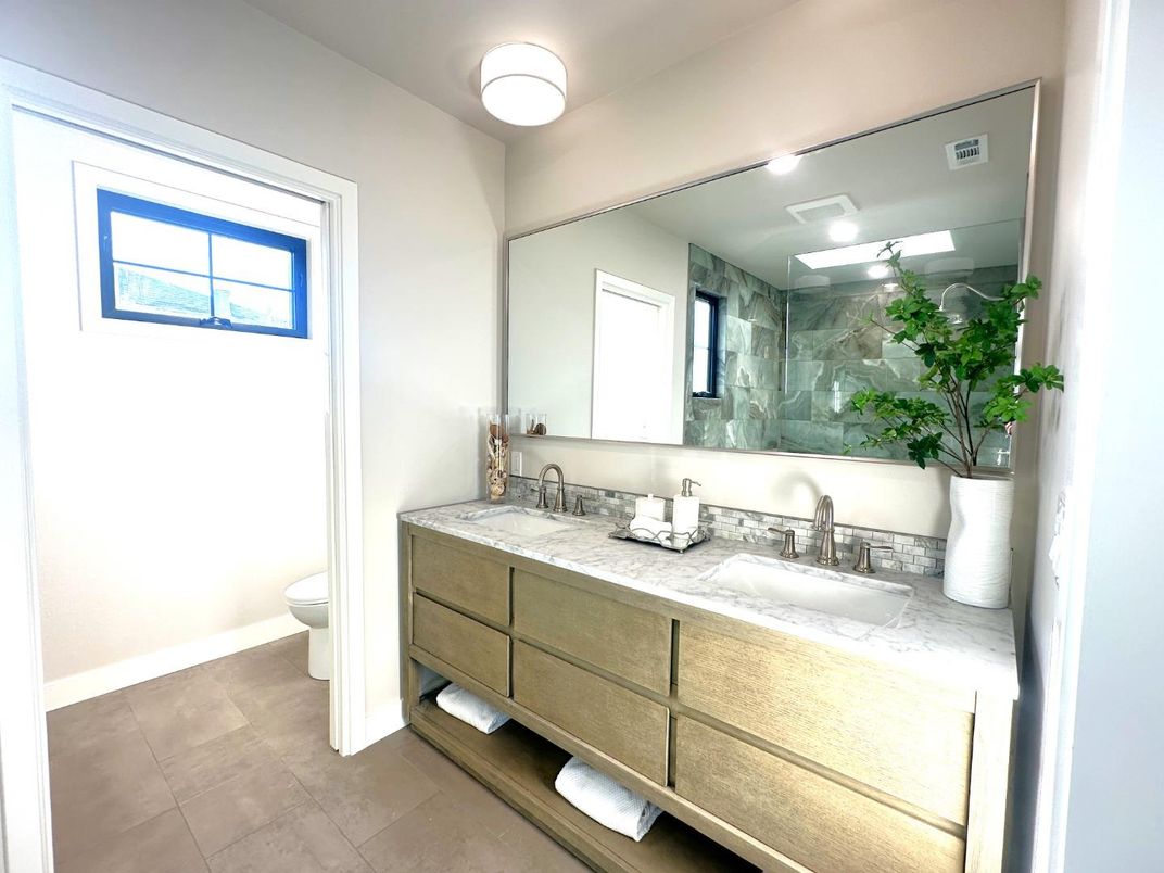 Bathroom, Dual Sink Vanities, Interior, Marble Walls