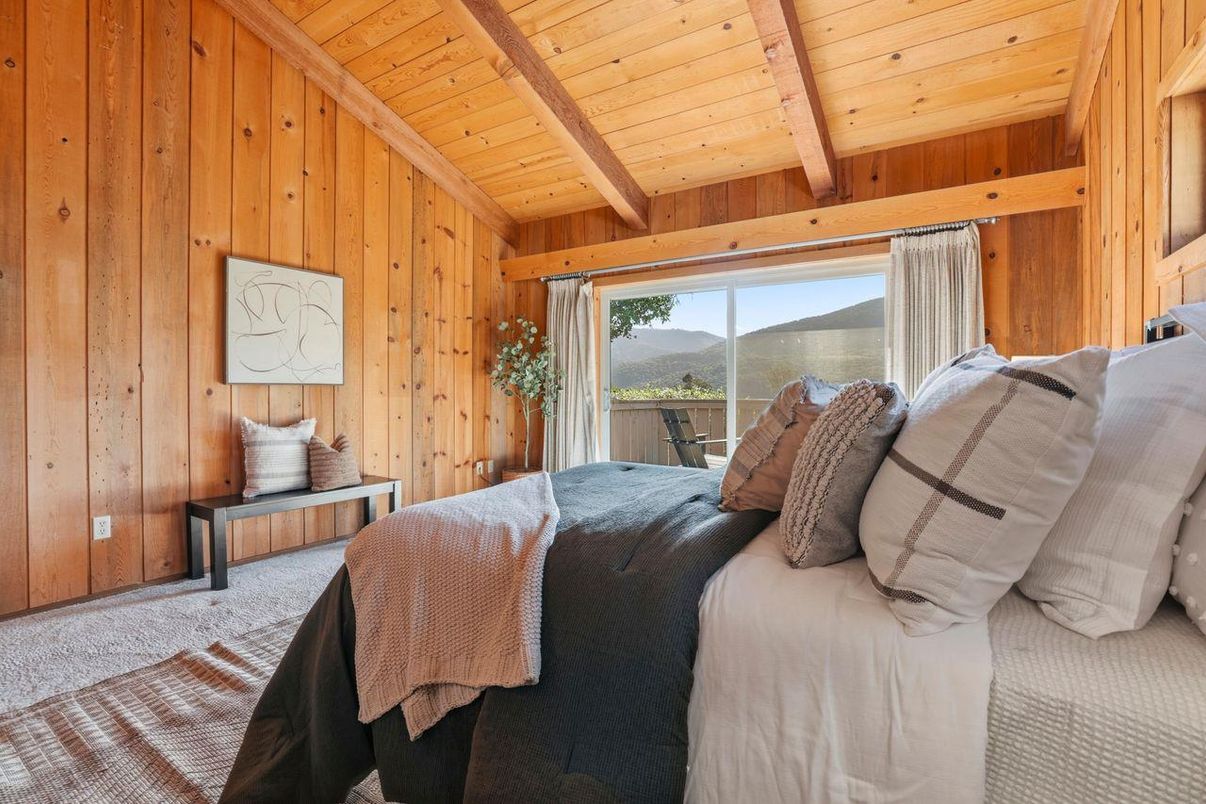 Bedroom, Interior, Wooden Beams, Wooden Ceilings, Wooden Walls