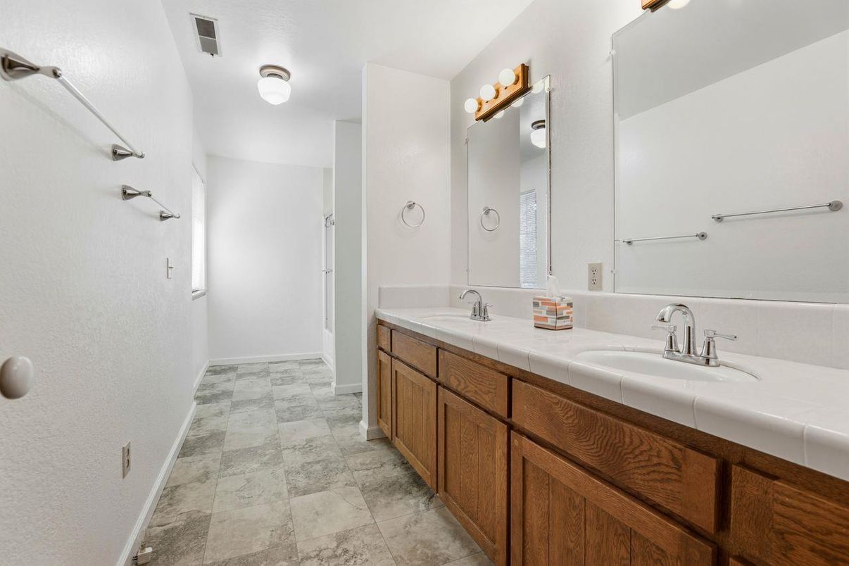 Bathroom, Dual Sink Vanities, Interior, Tile Countertops