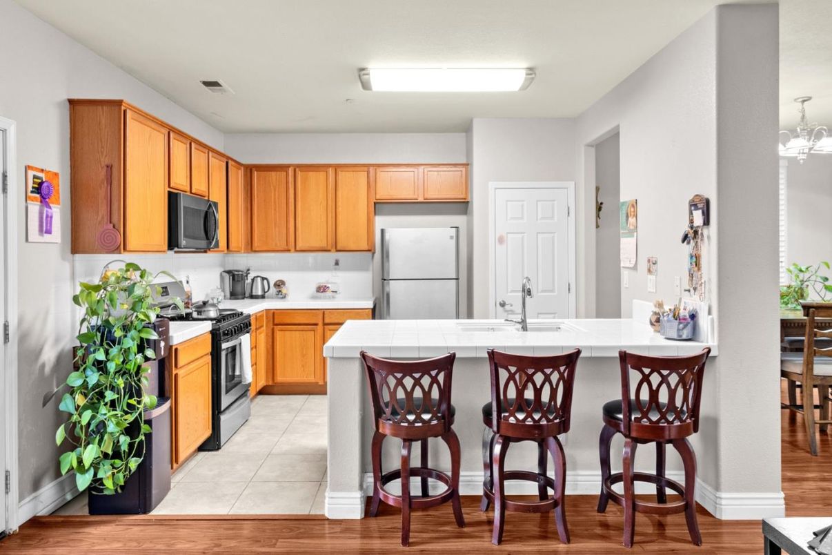 Interior, Kitchen, Wood Texture Flooring