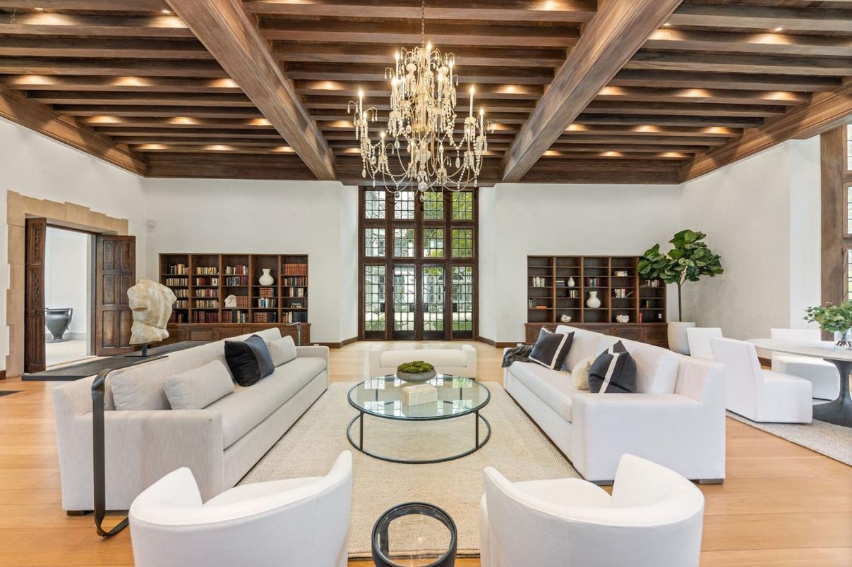 Chandelier, Dining room, Interior, Living room, Wooden Beams, Wooden Ceilings, Wood Texture Flooring