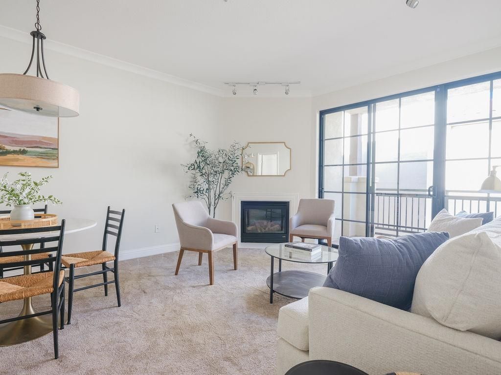 Dining room, Fireplace, Interior, Living room, Pendant Lights