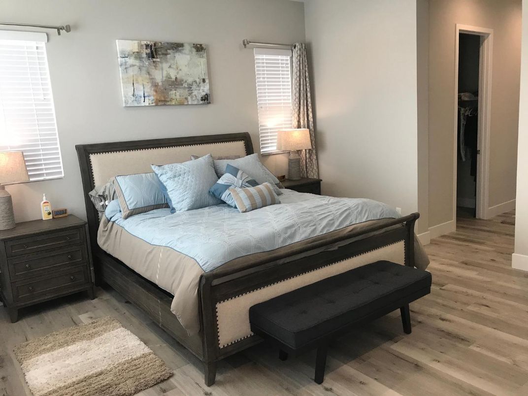 Bedroom, Interior, Wood Texture Flooring
