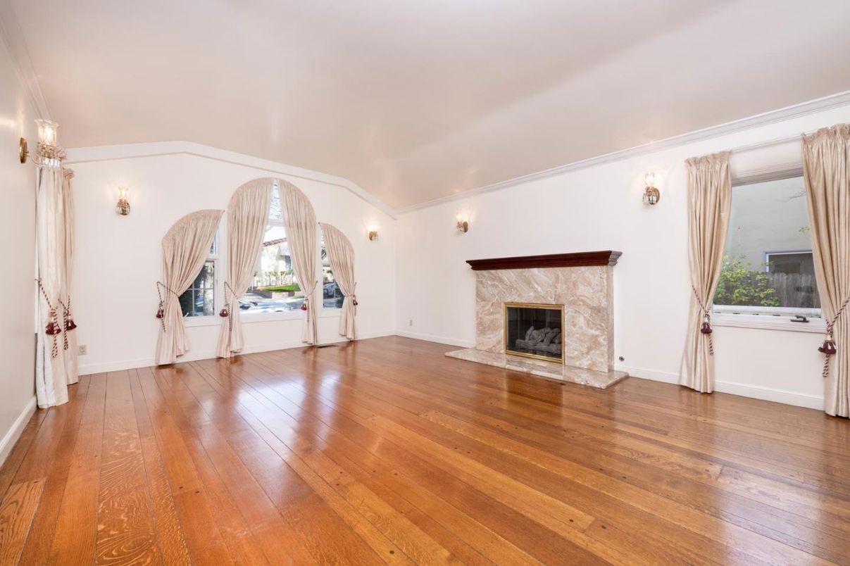 Empty room, Fireplace, Interior, Wood Texture Flooring