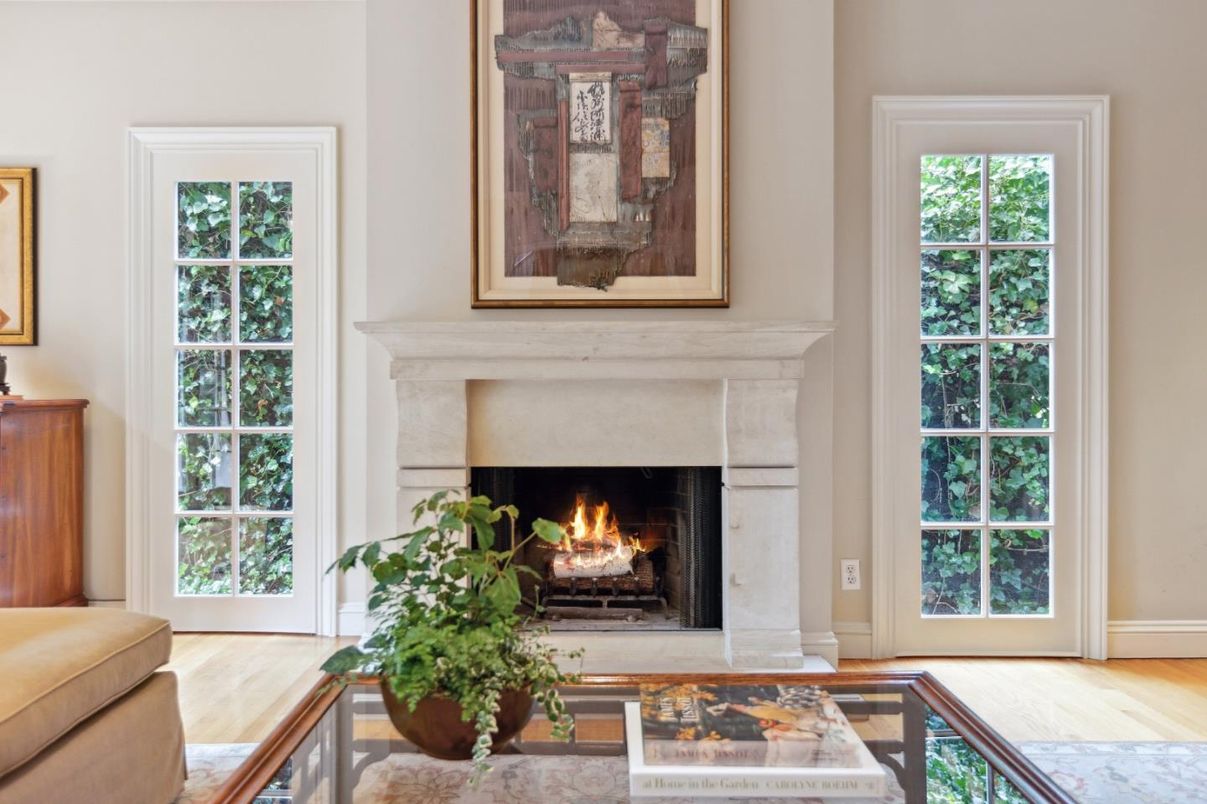 Fireplace, Interior, Wood Texture Flooring