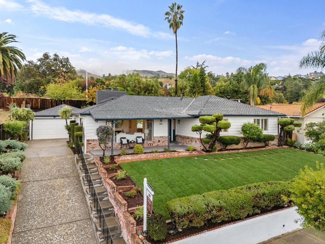 Attached, Backyard, Detached Garage, Exterior, Facade, Ranch