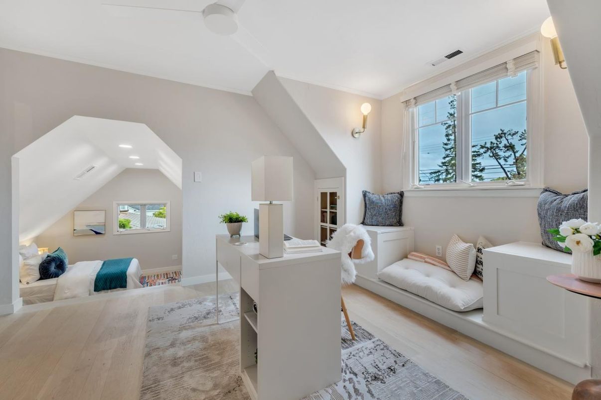 Bedroom, Home Office, Interior, Wood Texture Flooring