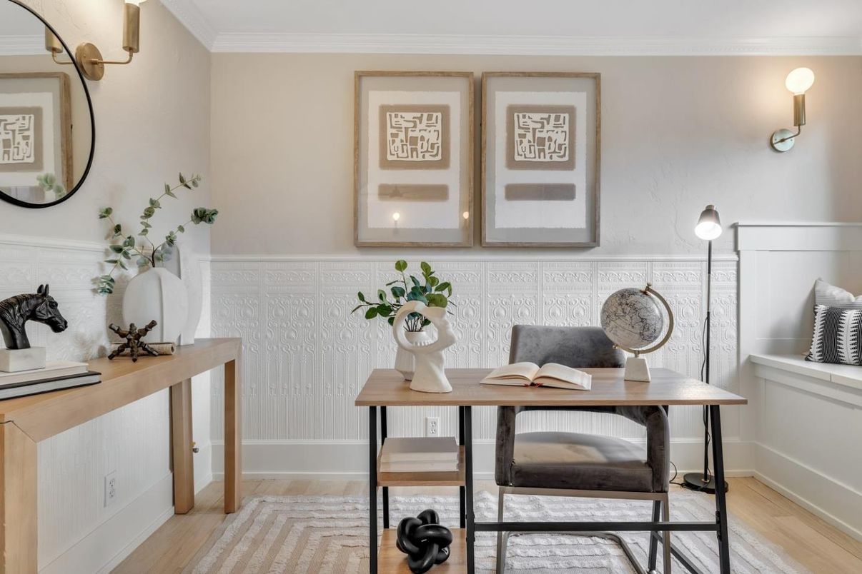 Home Office, Interior, Wood Texture Flooring