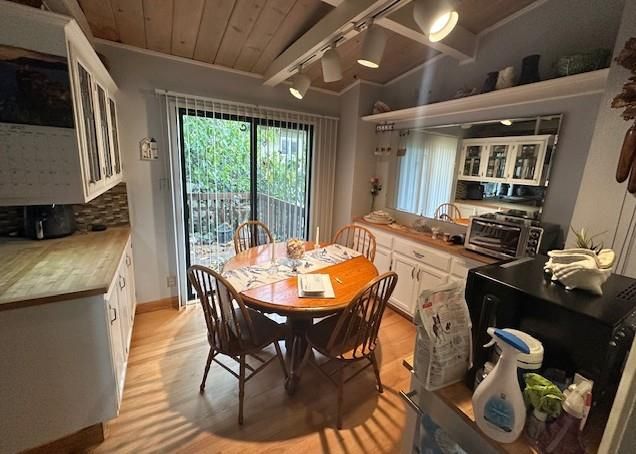 Dining room, Interior, Kitchen, Wooden Ceilings, Wood Texture Flooring