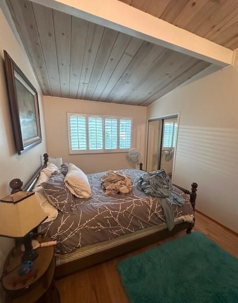 Bedroom, Interior, Wooden Ceilings, Wood Texture Flooring
