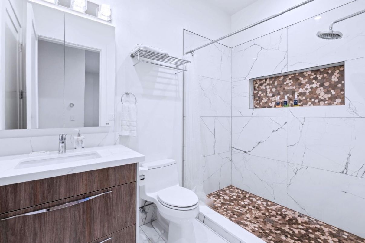 Bathroom, Interior, Marble Walls