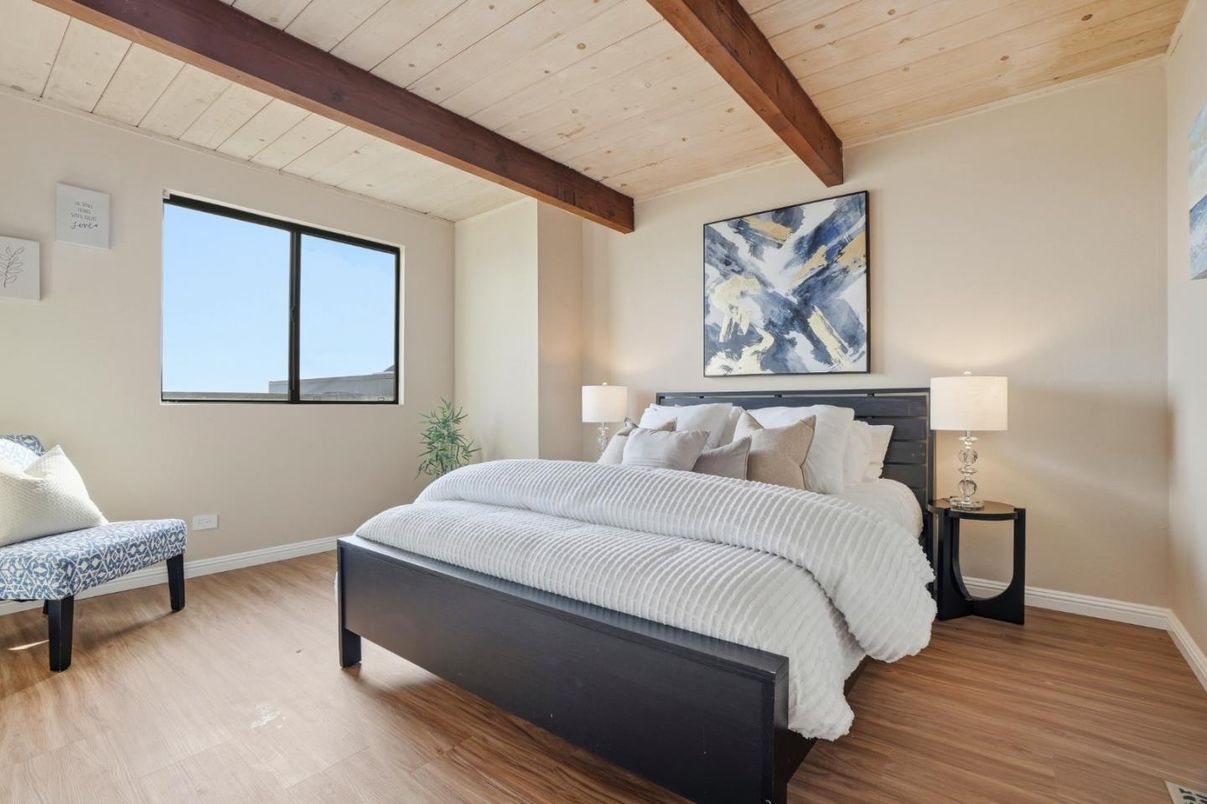 Bedroom, Interior, Wooden Beams, Wooden Ceilings, Wood Texture Flooring