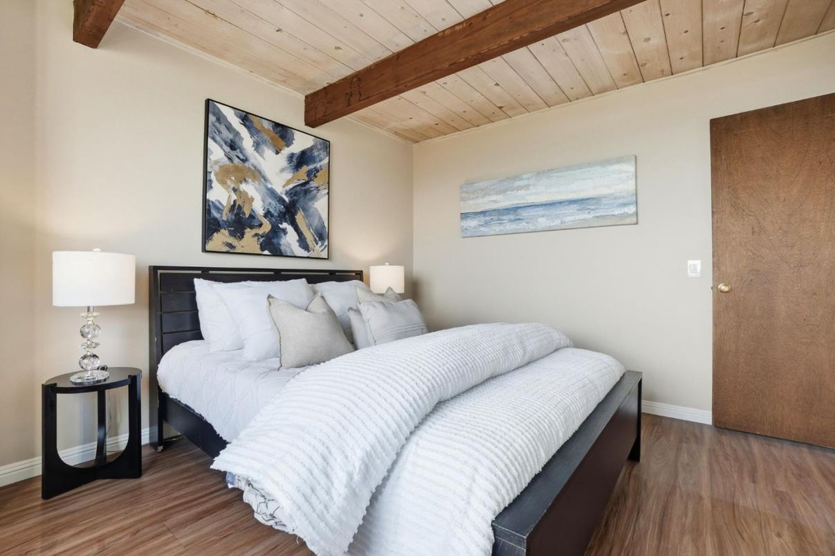 Bedroom, Interior, Wooden Beams, Wooden Ceilings, Wood Texture Flooring