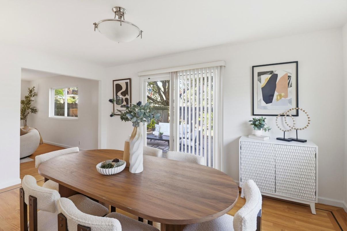 Dining room, Interior, Wood Texture Flooring