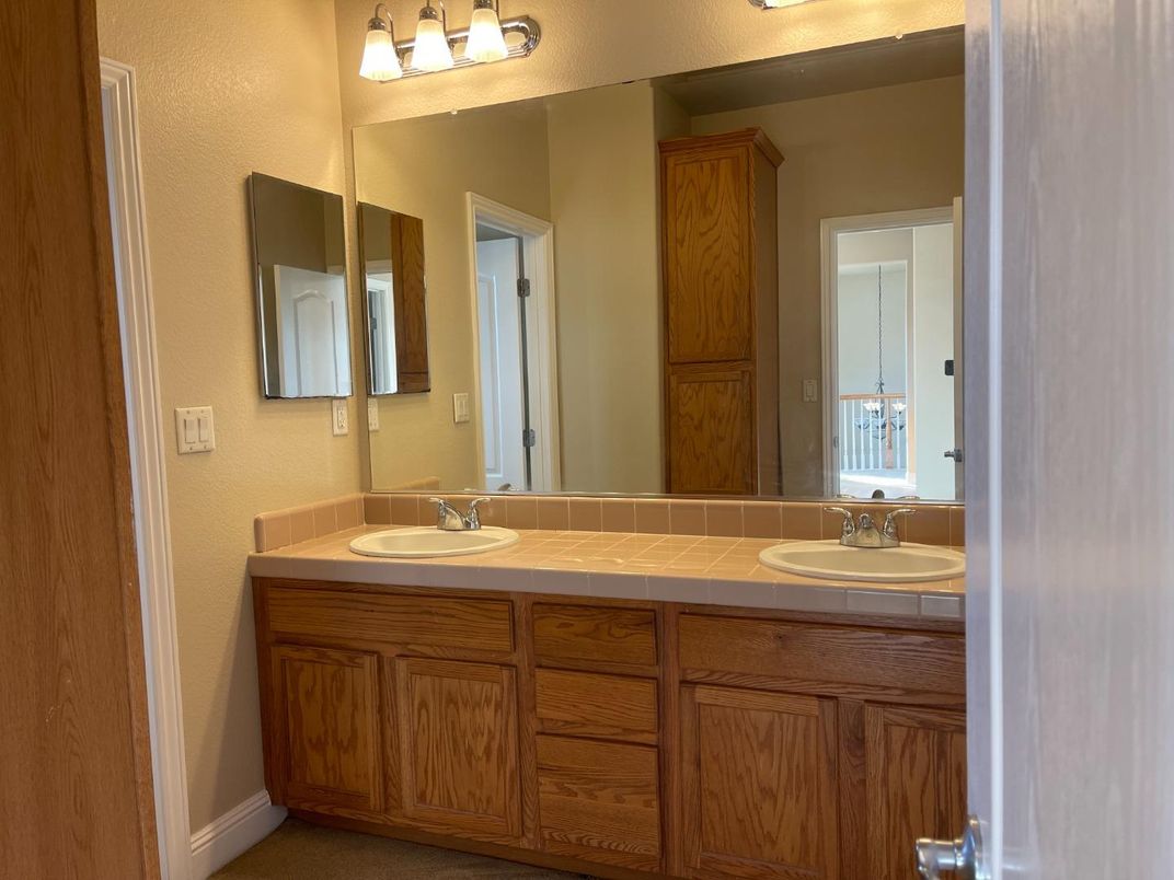 Bathroom, Dual Sink Vanities, Interior, Tile Countertops