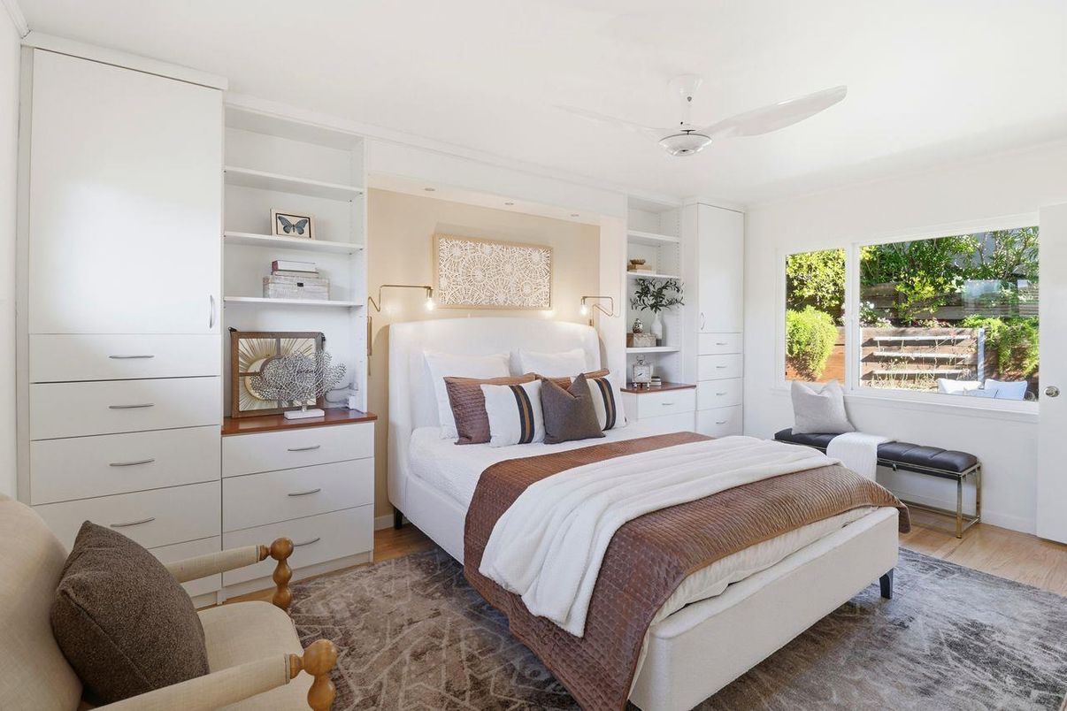 Bedroom, Interior, Wood Texture Flooring