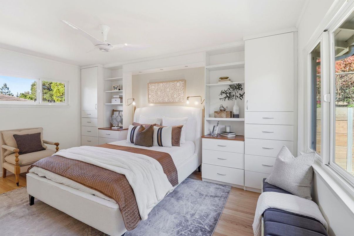 Bedroom, Interior, Wood Texture Flooring