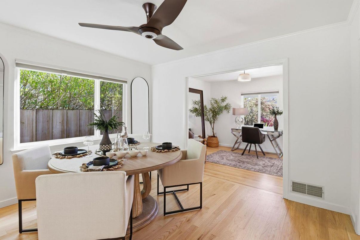 Dining room, Interior, Wood Texture Flooring
