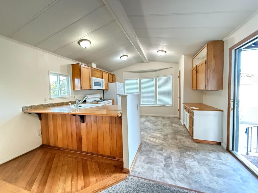 Interior, Kitchen, Wood Texture Flooring