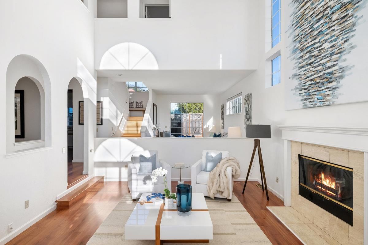 Fireplace, Interior, Living room, Wood Texture Flooring