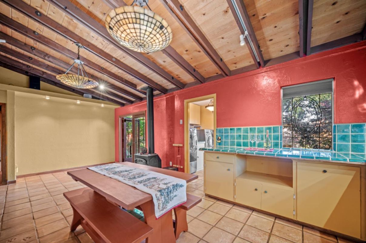 Chandelier, Dining room, Interior, Pendant Lights, Wooden Beams, Wooden Ceilings