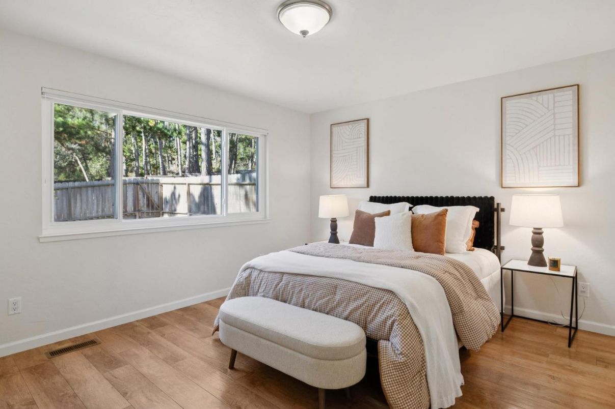 Bedroom, Interior, Wood Texture Flooring