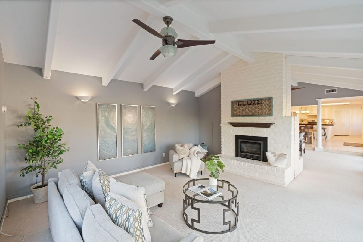 Fireplace, Interior, Living room, Stone Walls