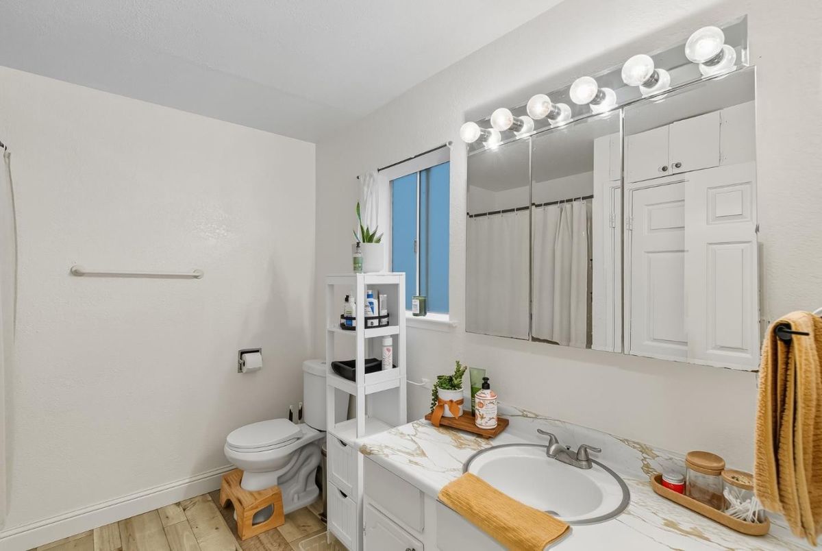 Bathroom, Interior, Wood Texture Flooring