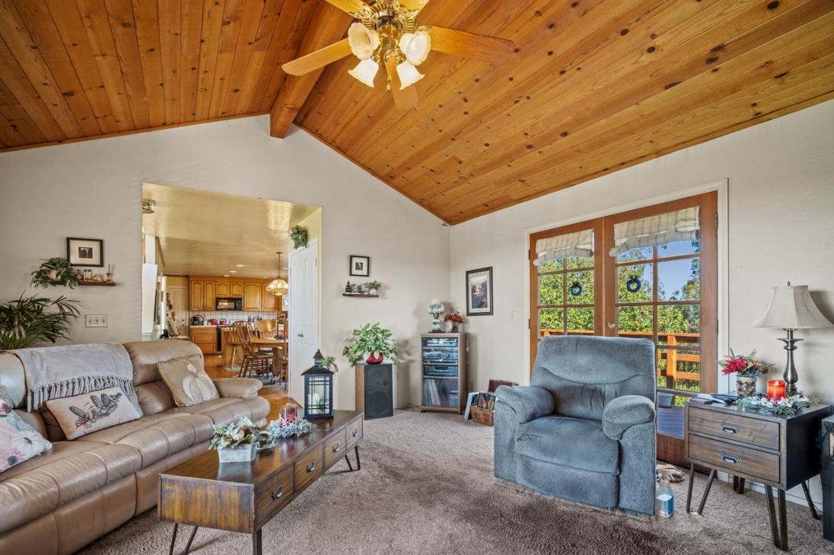 Interior, Kitchen, Living room, Recessed Lighting, Wooden Ceilings