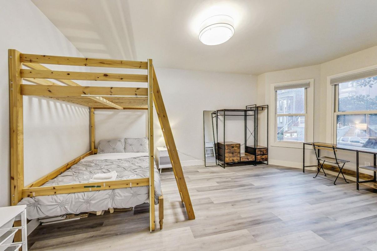 Bedroom, Interior, Wood Texture Flooring