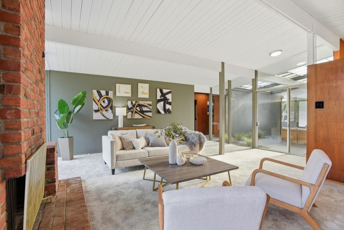 Fireplace, Interior, Living room, Recessed Lighting