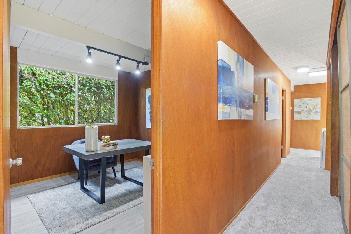 Home Office, Interior, Wooden Walls