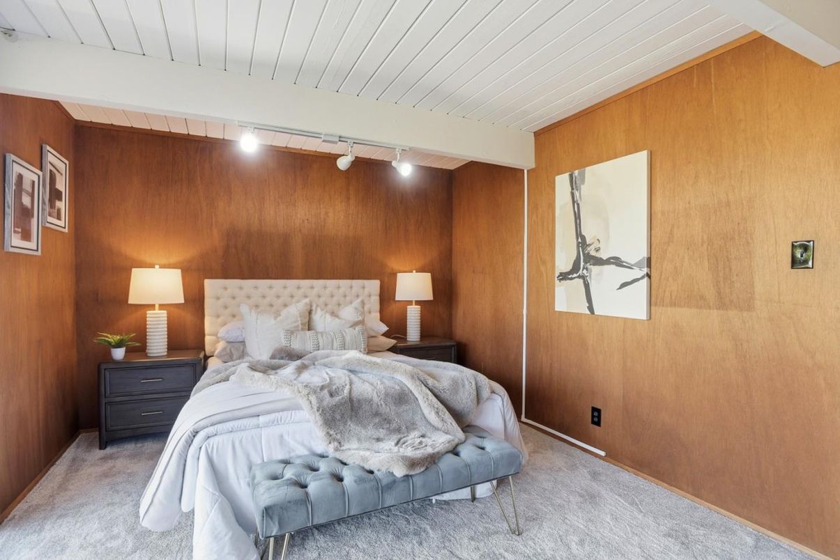 Bedroom, Interior, Wooden Walls