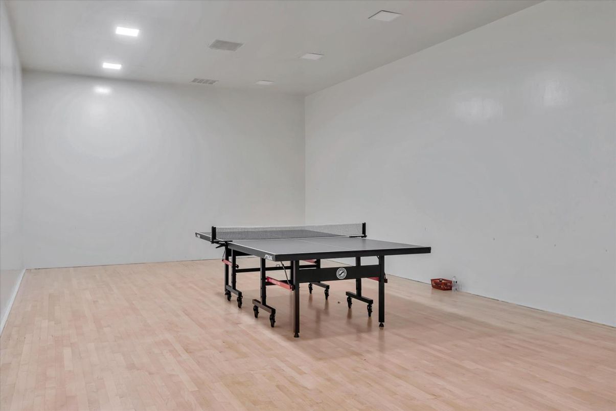 Game Room, Interior, Recessed Lighting, Wood Texture Flooring