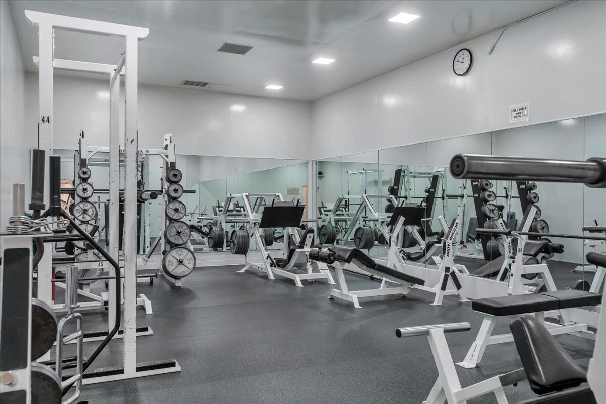 Fitness Equipment, Gym, Interior, Recessed Lighting