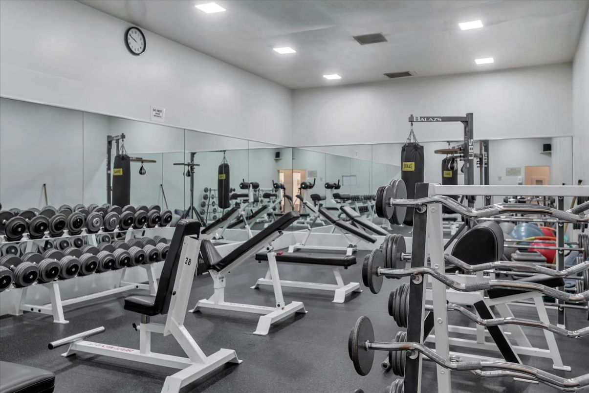 Fitness Equipment, Gym, Interior, Recessed Lighting