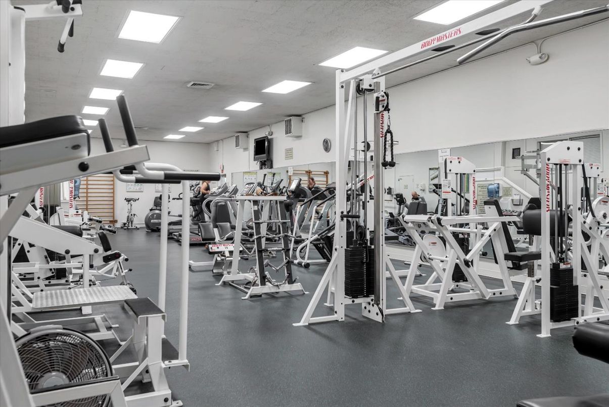 Fitness Equipment, Gym, Interior, Recessed Lighting