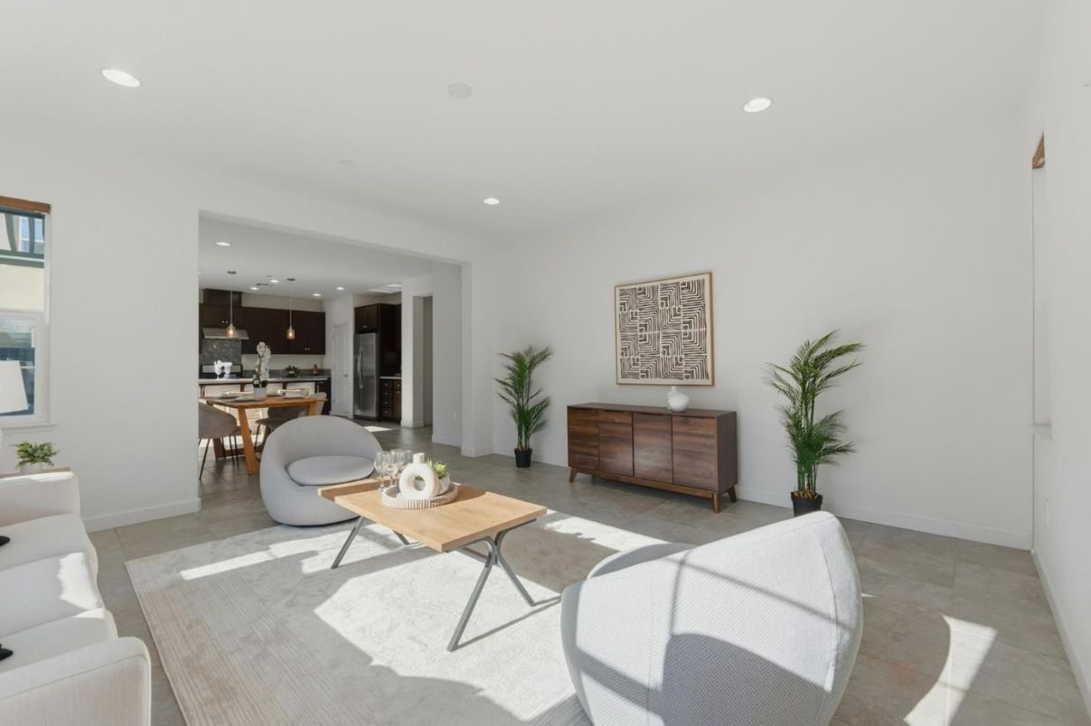 Dining room, Interior, Kitchen, Living room, Recessed Lighting